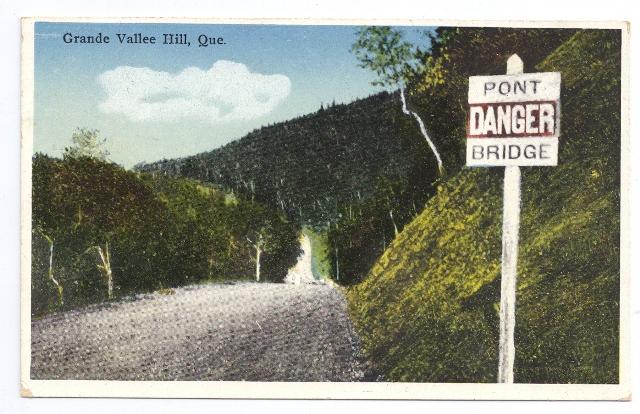 Quebec Postcard Grande Vallee Hill 1931 Gaspe 