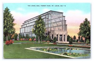 Postcard The Jewell Box Forest Park St. Louis MO. Missouri c1942 Postmark