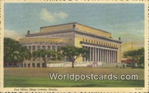 Post Office, Plaza Lawton Manila Philippines Unused 