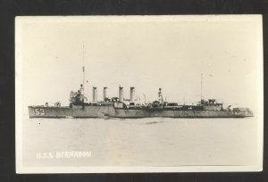 RPPC U.S. NAVY MILITARY SHIP USS BERNADOU WWII VINTAGE REAL PHOTO POSTCARD