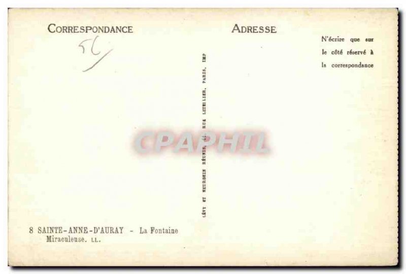 Old Postcard Sainte Anne La Fontaine