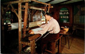 Massachusetts Old Sturbridge Village Weaving Demonstration In Mashapaug House