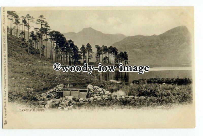 tq2483 - Cumbria - Early Undivided Back, Langdale Pikes - Postcard - Tuck's 