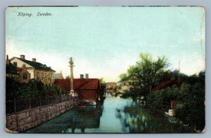 SWEDEN KOPING ANTIQUE POSTCARD