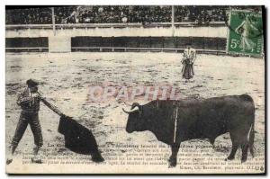 Old Postcard Bullfight Taurus