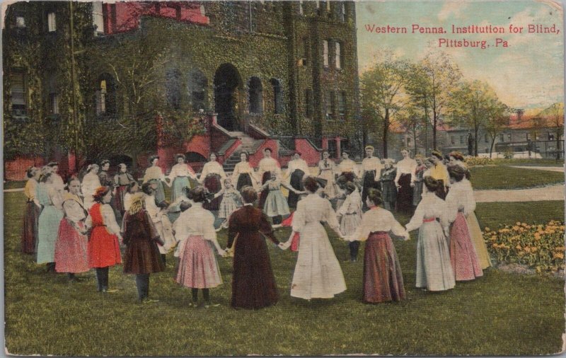 Postcard Western Penn Institution for Blind Pittsburgh PA