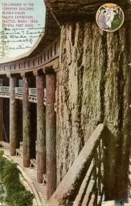 WA - Seattle. 1909 Alaska-Yukon Pacific Exposition. Forestry Building Collonades