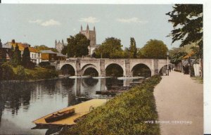 Herefordshire Postcard - Wye Bridge - Hereford - Ref 4566A