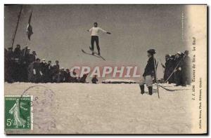 Old Postcard of Sports & # 39hiver Ski Racing Jumping