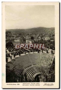 Old Postcard Barcelona Montjuic Teatre Grec