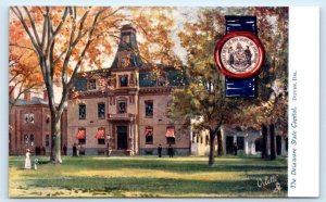 DELAWARE ~ STATE CAPITOL (Dover) & SEAL  c1910s Tuck Oilette Postcard