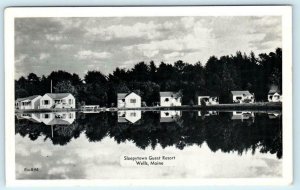 WELLS, Maine ME ~ Roadside SLEEPYTOWN GUEST RESORT c1950s   Postcard