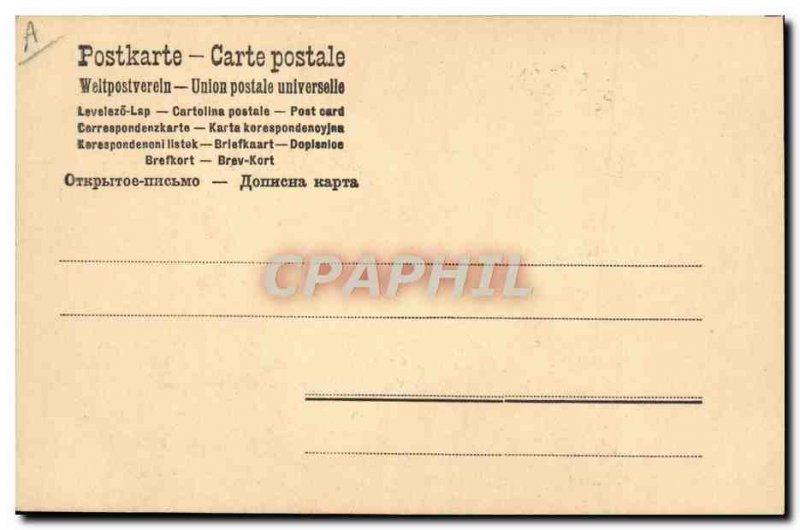 Old Postcard Skating Skates has ice Woman