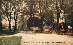 Postcard Iowa Davenport Schuetzen Park Pavilion C-1910 23-2616