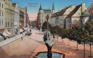 Schweidnitz Germany now Świdnica Poland~Obstmarkt Fruit Market~~Postcard
