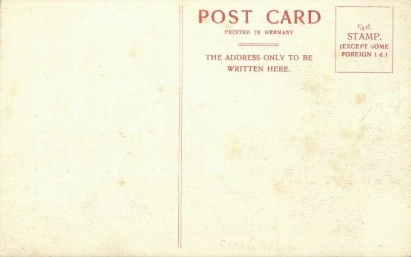 singapore, Teutonic Club (1910s) Postcard