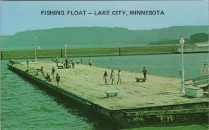 Old Barge Fishing Float Lake City MN Lake Pepin Minnesota postcard G252 