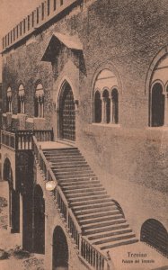 Vintage Postcard 1910's Treviso Trecento Palace Of The Fourteenth Century Italy 