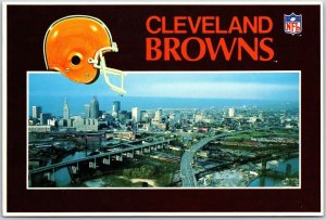 Home Of Cleveland Browns Cleveland Ohio Freeway Arteries & Waterways Postcard