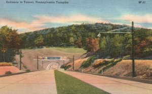 Vintage Postcard 1930's Entrance to Tunnel Pennsylvania Turnpike PA