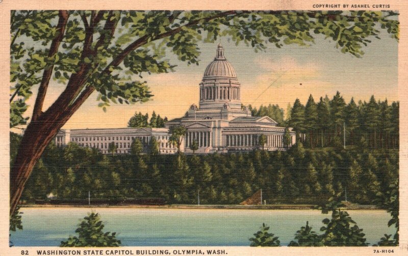 Vintage Postcard 1939 Washington State Capital Building Olympia Washington D.C.