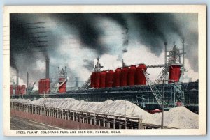 1925 Steel Plant Colorado Fuel & Iron Co. Building Pueblo Colorado CO Postcard