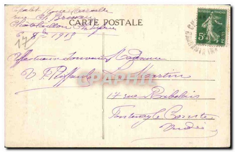 Old Postcard Chatelaillon Interior of I Church
