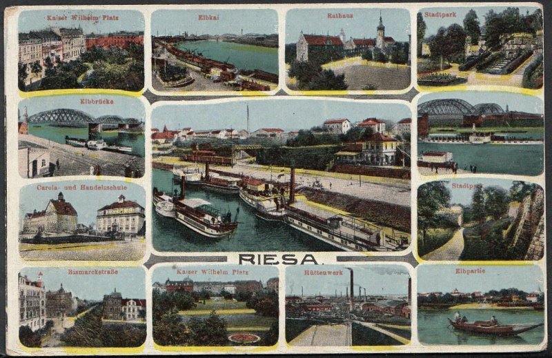 Germany Postcard - Views of Riesa  B2461