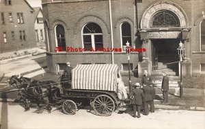 NY, Buffalo, New York, RPPC, Police Station Patrol Wagon, Woman Being Arrested?