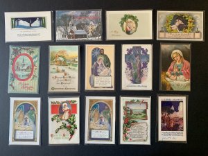 LOT - 14 Vintage Postcards - Holiday Christmas - Religious&Churches L2307144237 