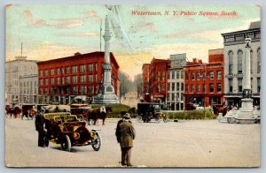 Watertown  New York  Public Square South   Postcard  1909