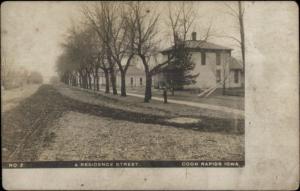 Coon Rapids IA A Residence Street c1910 Real Photo Postcard