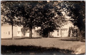 1911 Residential Houses Grounds Trees Photograph Real Photo RPPC Posted Postcard