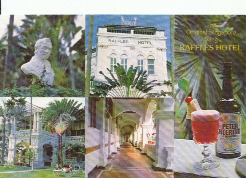 Singapore Postcard - Views of Raffles Hotel - Original Singapore Sling - 18791A