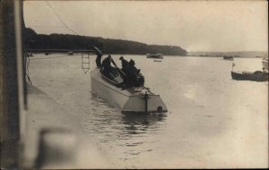 Northport Long Island New York NY Speed Boat c1910 Real Photo Postcard #2