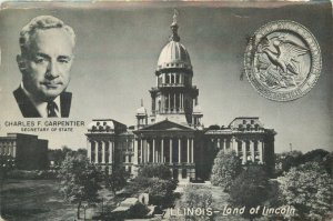 1954 Illinois Senator Charles F. Carpentier, Vintage Political Postcard