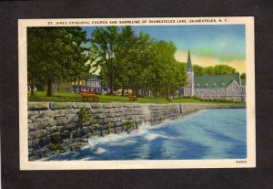 NY St James Episcopal Church Skaneateles New York Postcard