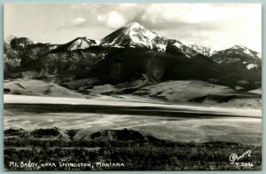 RPPC Mount Baldy Livingston Montana MT Sanborn Photo 2096 Postcard H3