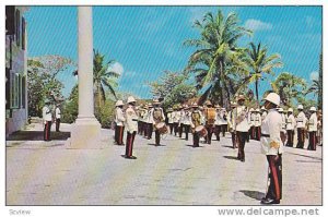 Changing of the guard ceremony, Government House, Nassau in the Bahamas, 40-60s