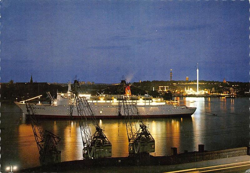 Br43758 Ship Bateaux Ferry Paquebot Stockholm Strommen och Grona Lung by Night 