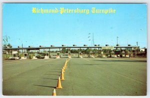 1950's RICHMOND PETERSBURG TURNPIKE TOLL BOOTHS VIRGINIA VINTAGE POSTCARD