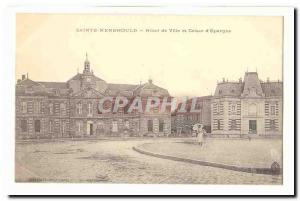 Sainte Menehould Old Postcard City Hall and Caisse d & # 39Epargne