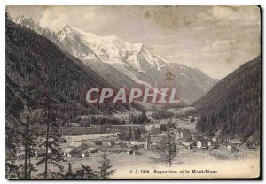 Old Postcard Argentiere and Mont Blanc