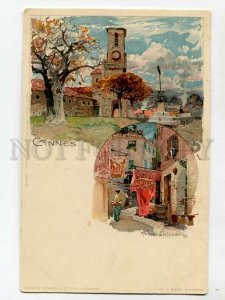 3085277 FRANCE Cannes Wielandt 1899 year Vintage lithograph PC