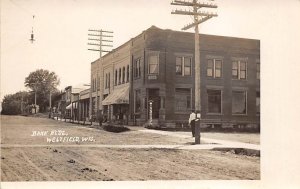 Bank Building Real Photo Westfield WI 