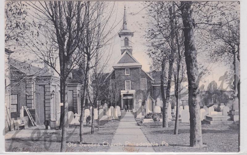 Old Swedes Church Cemetery Philadelphia PA Sol-Art Postcard Rotograph Germany