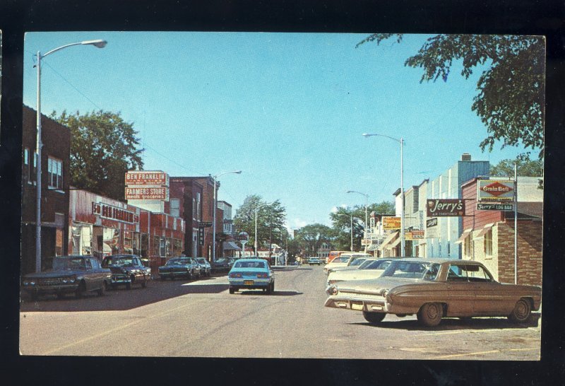 Bruce, Wisconsin/WI Postcard, Main Street, Downtown, Ben Franklin 5 & 10