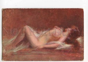 3034121 NUDE Lady sleeps on Sofa By ENJOLRAS Vintage LAPINA PC