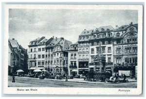 c1930's Mainz Am Rhein Marketplace Germany Vintage Unposted Postcard