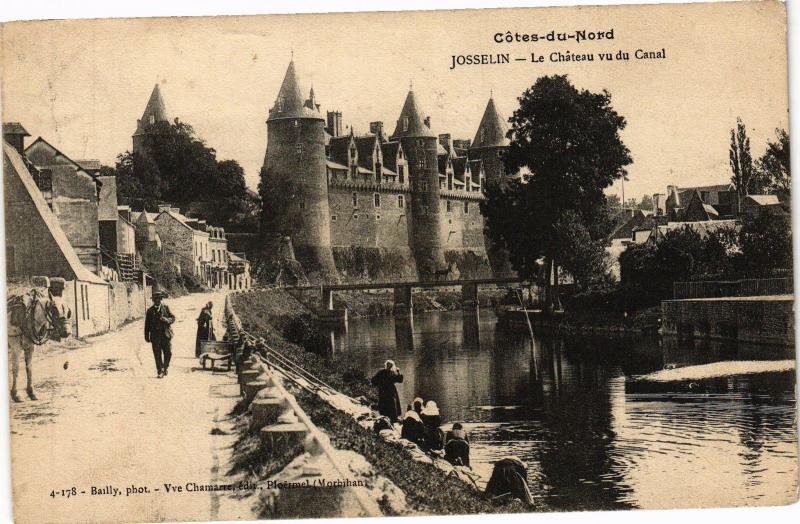 CPA Cotes - du-Nord - JOSSELIN - Le Chateau vu du Canal (206048)